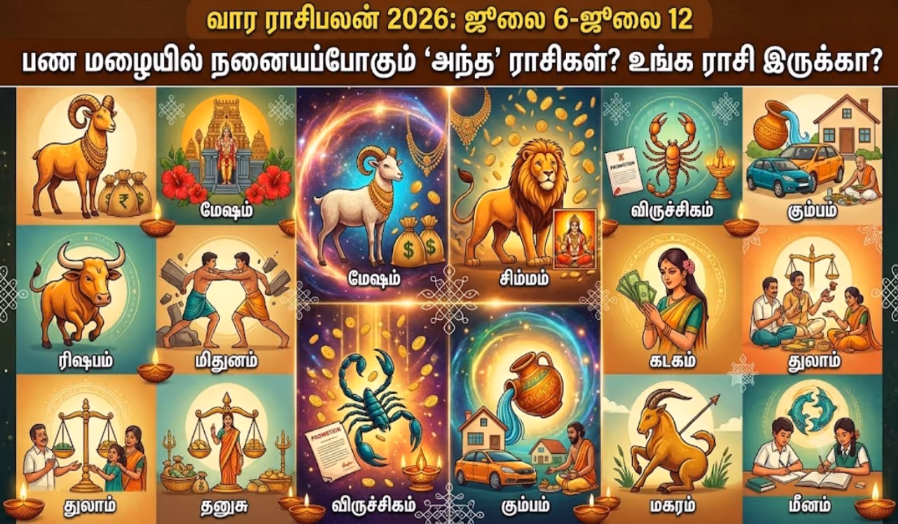 வார ராசிபலன்: ஜூலை 6 டூ ஜூலை 12 வார ராசிபலன்: ஜூலை 6 டூ ஜூலை 12
