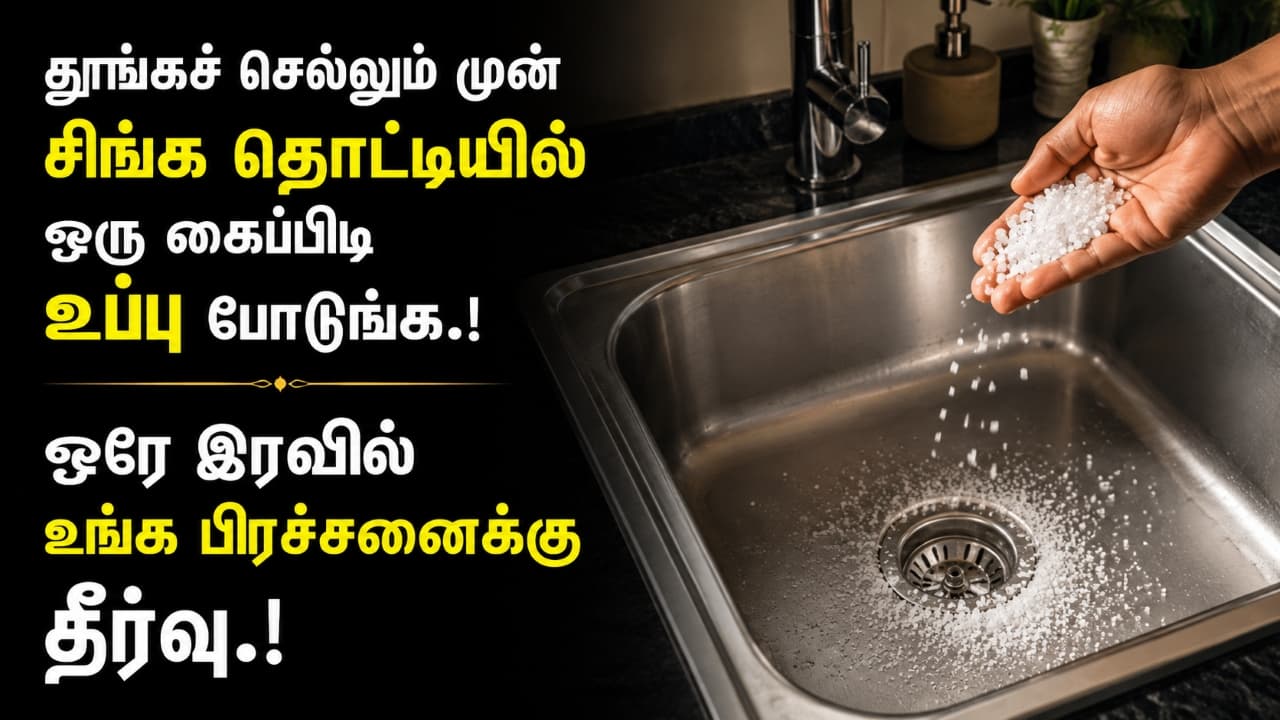 Kitchen Sink Cleaning with Salt Kitchen Sink Cleaning with Salt