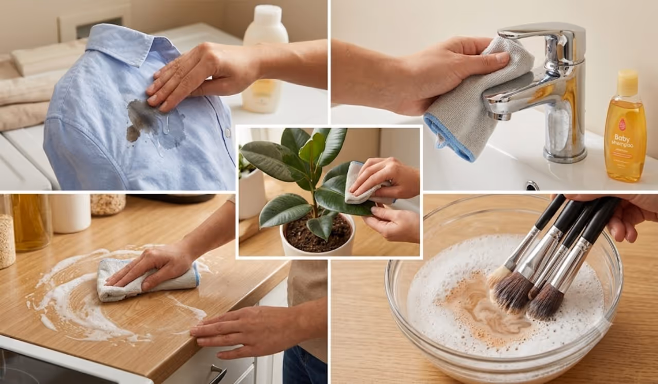 ஷாம்பூவின் அசத்தல் பயன்கள் Shampoo Hacks ஷாம்பூவின் அசத்தல் பயன்கள் Shampoo Hacks