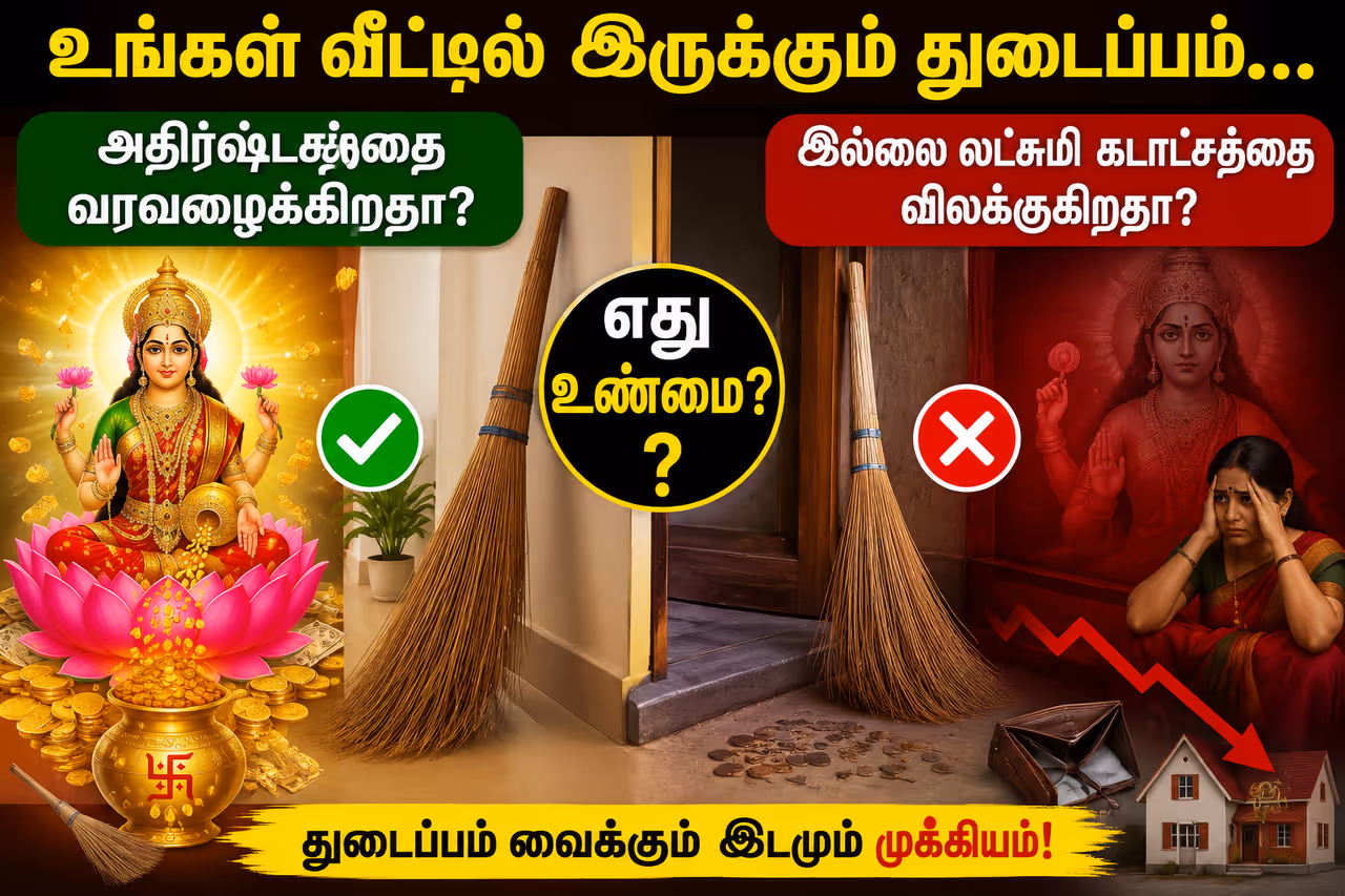நேர்மறை ஆற்றலை அதிகரிக்கும் துடைப்பம்.. நேர்மறை ஆற்றலை அதிகரிக்கும் துடைப்பம்..