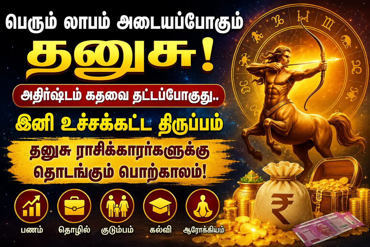 தனுசு ராசிக்காரர்களுக்கு தொடங்கும் பொற்காலம்! தனுசு ராசிக்காரர்களுக்கு தொடங்கும் பொற்காலம்!