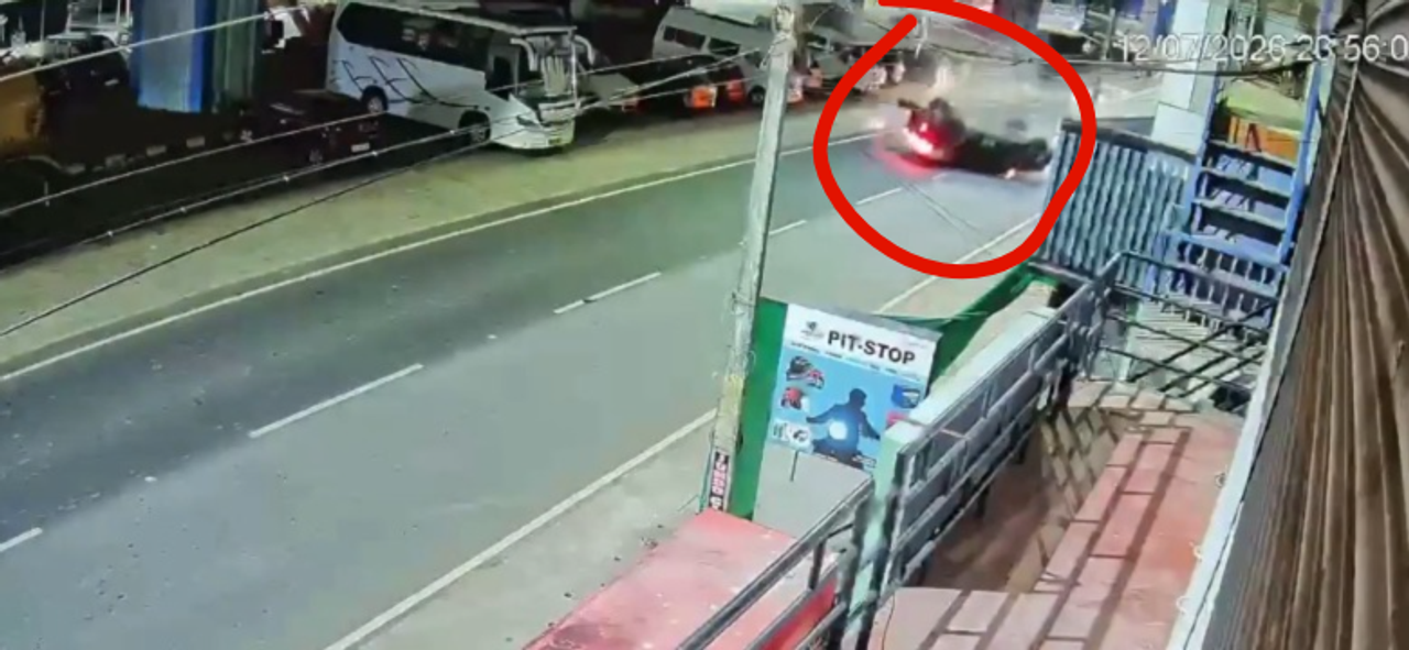 CCTV footage shows frightening midnight collision CCTV footage shows frightening midnight collision