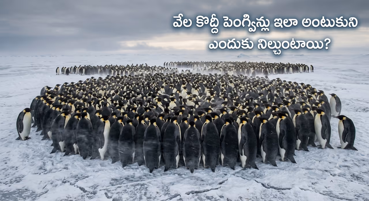 అంటార్కిటికాలో వేల కొద్దీ పెంగ్విన్లు అలా అంటుకుని ఎందుకు నిలబడతాయి? అంటార్కిటికాలో వేల కొద్దీ పెంగ్విన్లు అలా అంటుకుని ఎందుకు నిలబడతాయి?