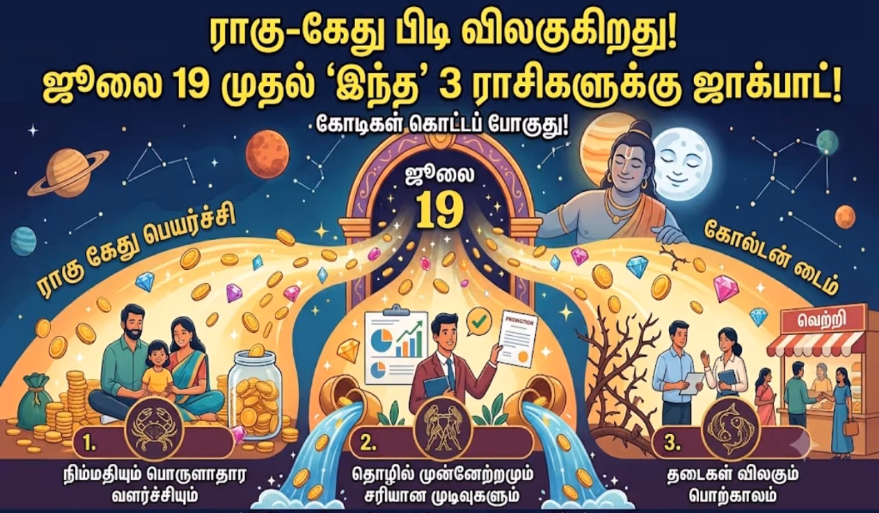 ஜூலை 19 முதல் 3 ராசிகளுக்கு கோல்டன் டைம் ஜூலை 19 முதல் 3 ராசிகளுக்கு கோல்டன் டைம்
