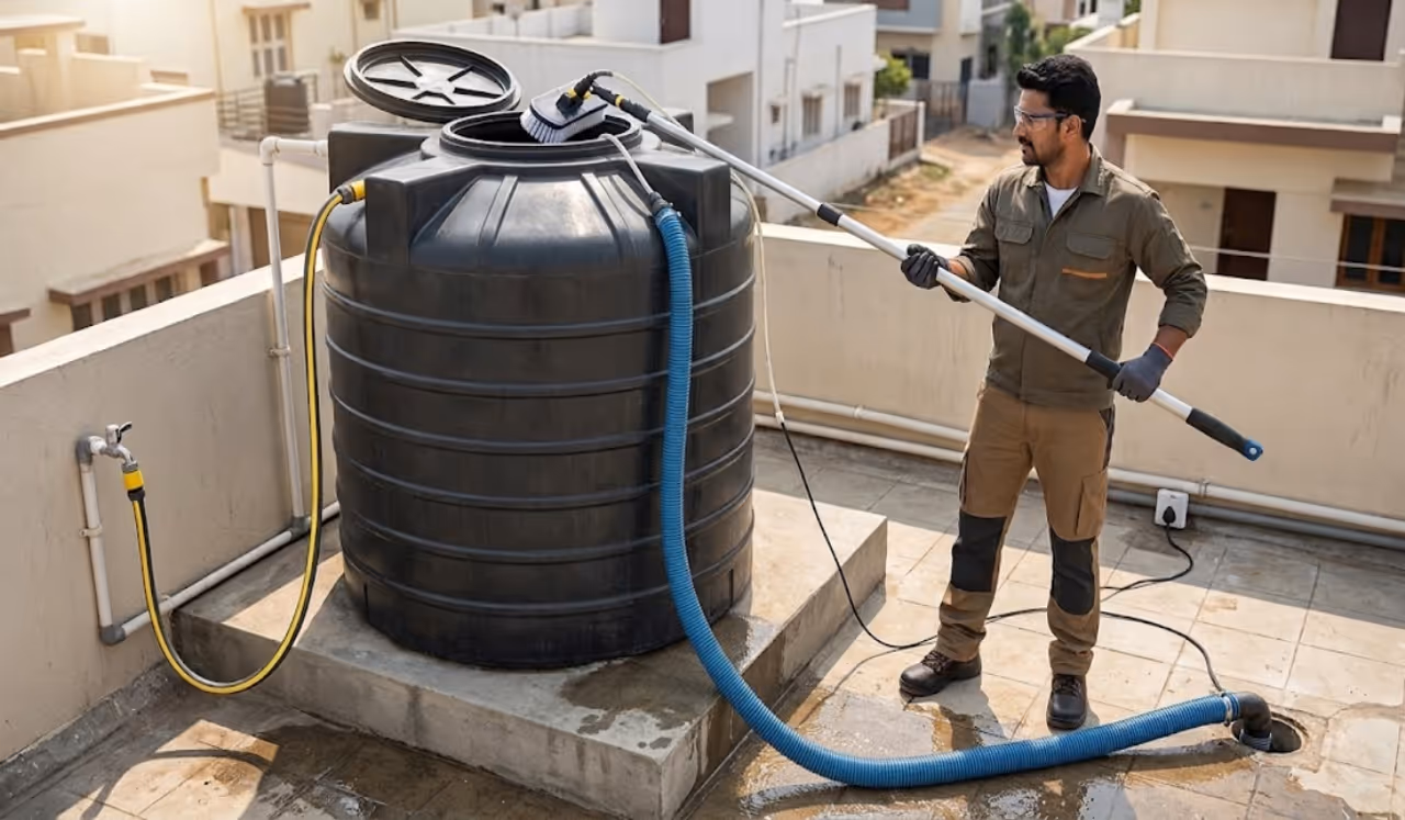 தண்ணீர் தொட்டியை சுத்தம் செய்ய ஸ்மார்ட் டிப்ஸ் Water Tank Cleaning தண்ணீர் தொட்டியை சுத்தம் செய்ய ஸ்மார்ட் டிப்ஸ் Water Tank Cleaning