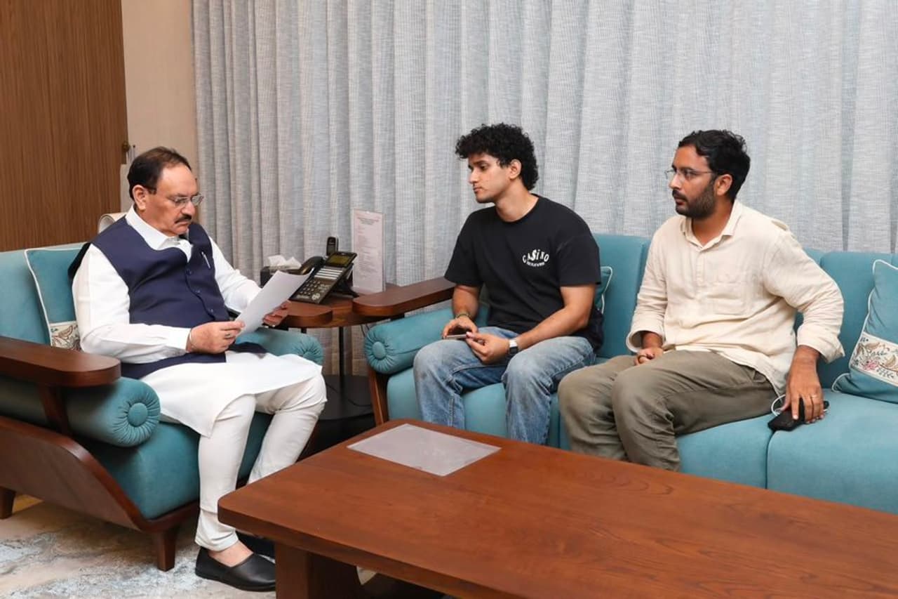 JP Nadda meets CJP representatives JP Nadda meets CJP representatives