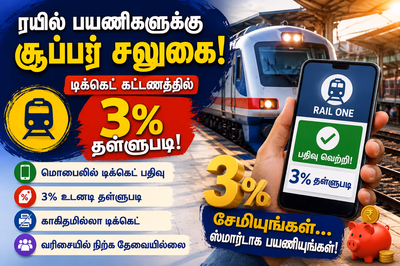 ரயில் கட்டணத்தில் சலுகை ரயில் கட்டணத்தில் சலுகை