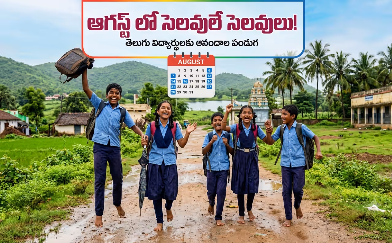 ఆగస్ట్ లో వరుస సెలవులు... లాంగ్ వీకెండ్స్ ఆగస్ట్ లో వరుస సెలవులు... లాంగ్ వీకెండ్స్