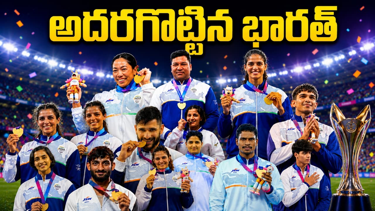 కుస్తీ, బ్యాడ్మింటన్ లేకపోయినా దుమ్మురేపిన భారత్.. ఏకంగా 39 మెడల్స్ ప్లస్ టాప్ 4 స్పాట్ కుస్తీ, బ్యాడ్మింటన్ లేకపోయినా దుమ్మురేపిన భారత్.. ఏకంగా 39 మెడల్స్ ప్లస్ టాప్ 4 స్పాట్