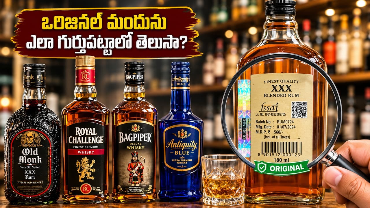 లిక్కర్ లవర్స్ అలర్ట్: మీరు తాగేది ఒరిజినల్ మందేనా? లిక్కర్ లవర్స్ అలర్ట్: మీరు తాగేది ఒరిజినల్ మందేనా?