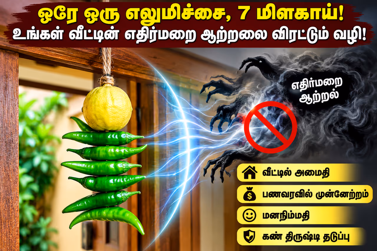 ஒரே ஒரு எலுமிச்சை... 7 பச்சை மிளகாய்... ஒரே ஒரு எலுமிச்சை... 7 பச்சை மிளகாய்...