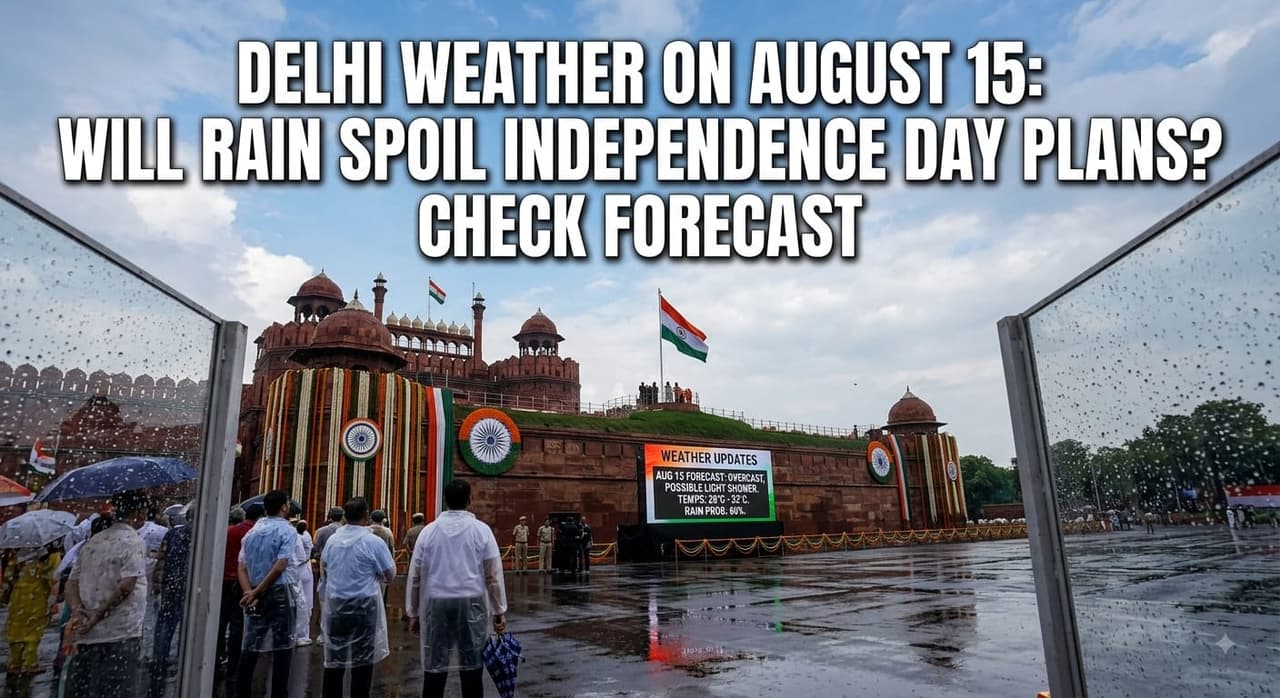 Delhi NCR likely to see rain on Independence Day Delhi NCR likely to see rain on Independence Day
