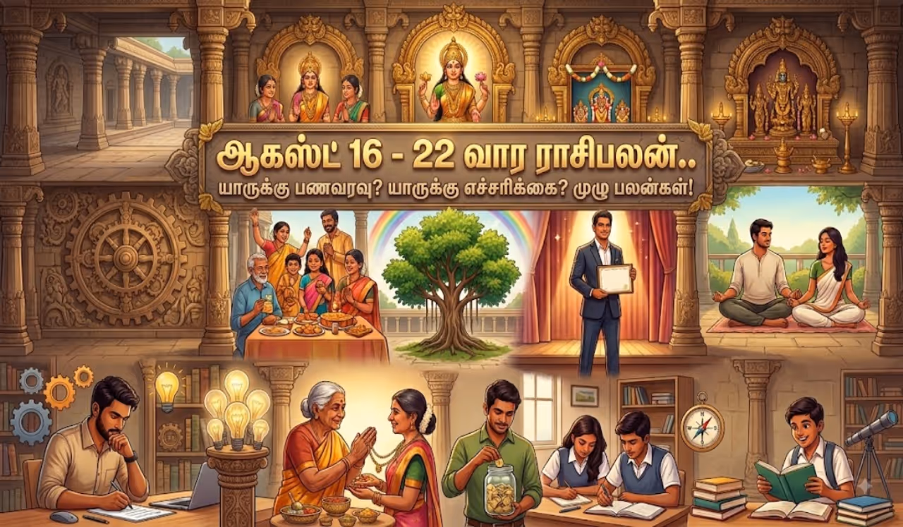 ஆகஸ்ட் 16 22 வார ராசிபலன் ஆகஸ்ட் 16 22 வார ராசிபலன்