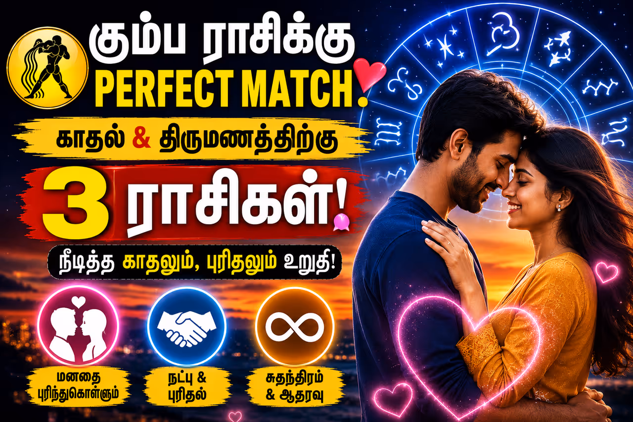 கும்ப ராசிக்கு பொருத்தமான 3 ராசிகள்.. கும்ப ராசிக்கு பொருத்தமான 3 ராசிகள்..