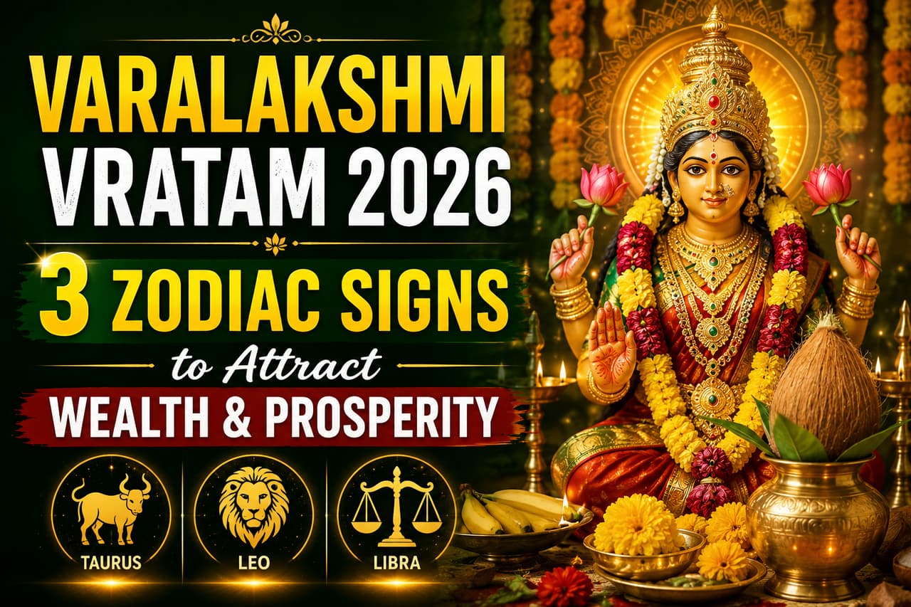 Varalakshmi Vratam is here… It's going to rain money for these 3 zodiac signs! Varalakshmi Vratam is here… It's going to rain money for these 3 zodiac signs!