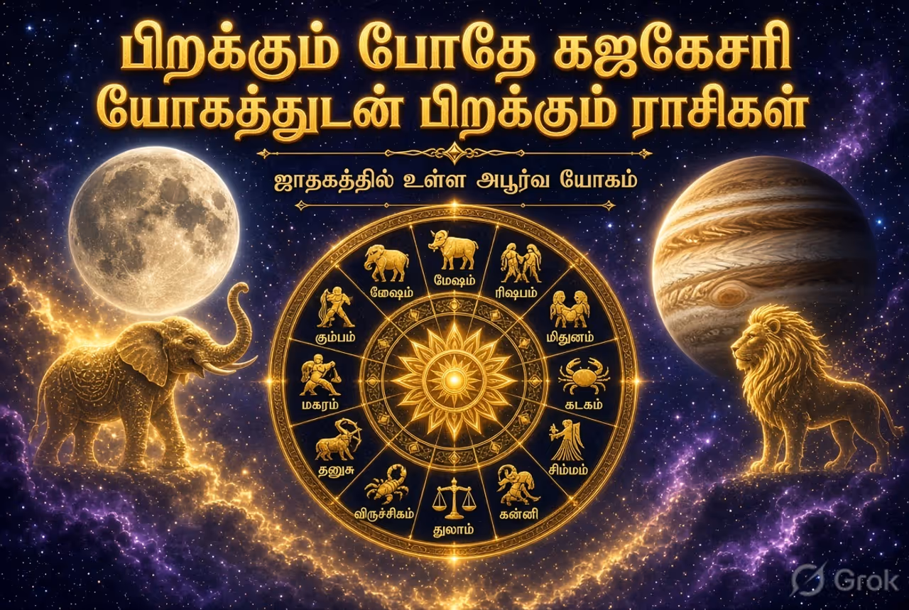 பிறந்த ஜாதகத்திலேயே கஜகேசரி யோகம் இருக்கிறதா? பிறந்த ஜாதகத்திலேயே கஜகேசரி யோகம் இருக்கிறதா?