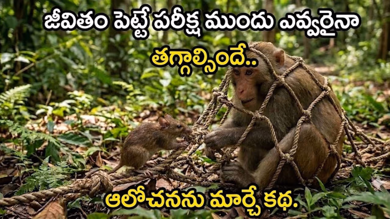 తన బలాన్ని చూసుకుని విర్రవీగే కోతి తన బలాన్ని చూసుకుని విర్రవీగే కోతి