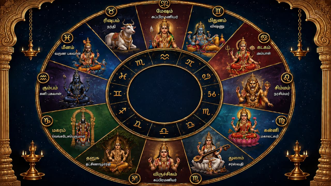 12 ராசிகளுக்கான அதிதேவதைகளும் வழிபாட்டு முறைகளும்: 12 ராசிகளுக்கான அதிதேவதைகளும் வழிபாட்டு முறைகளும்: