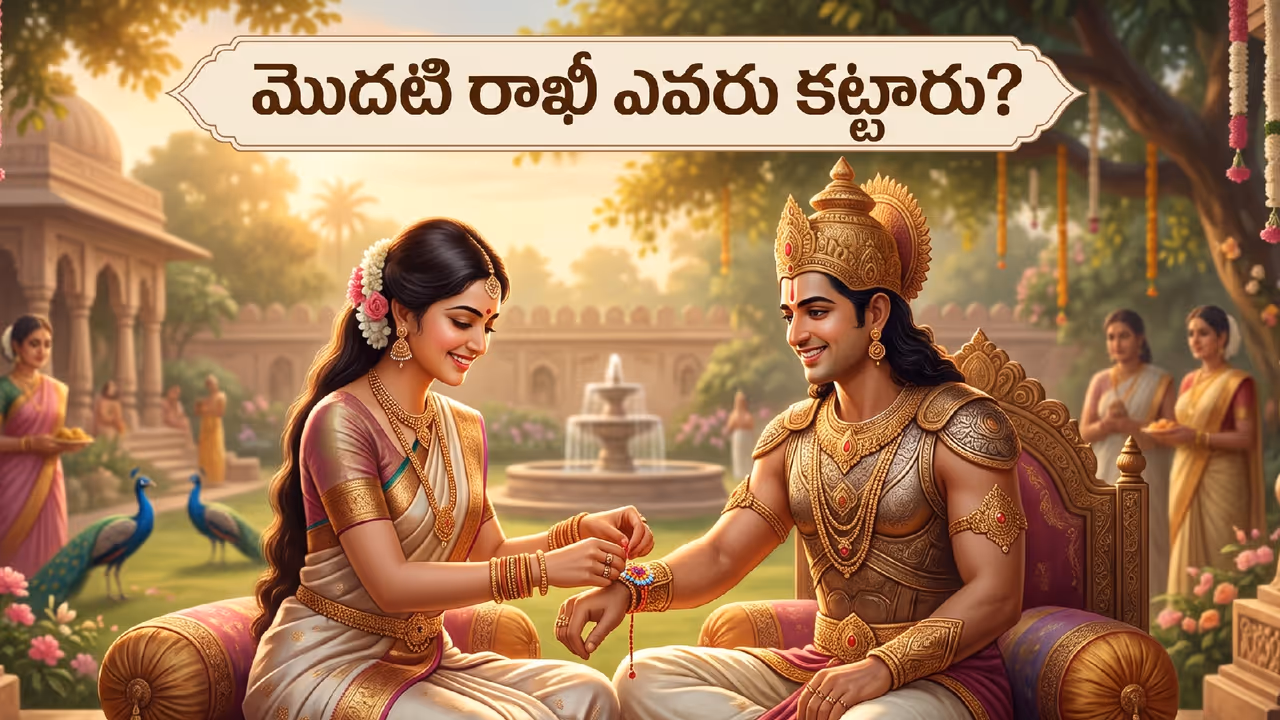 మొట్టమొదటి రాఖీ ఎవరు కట్టారు? మొట్టమొదటి రాఖీ ఎవరు కట్టారు?