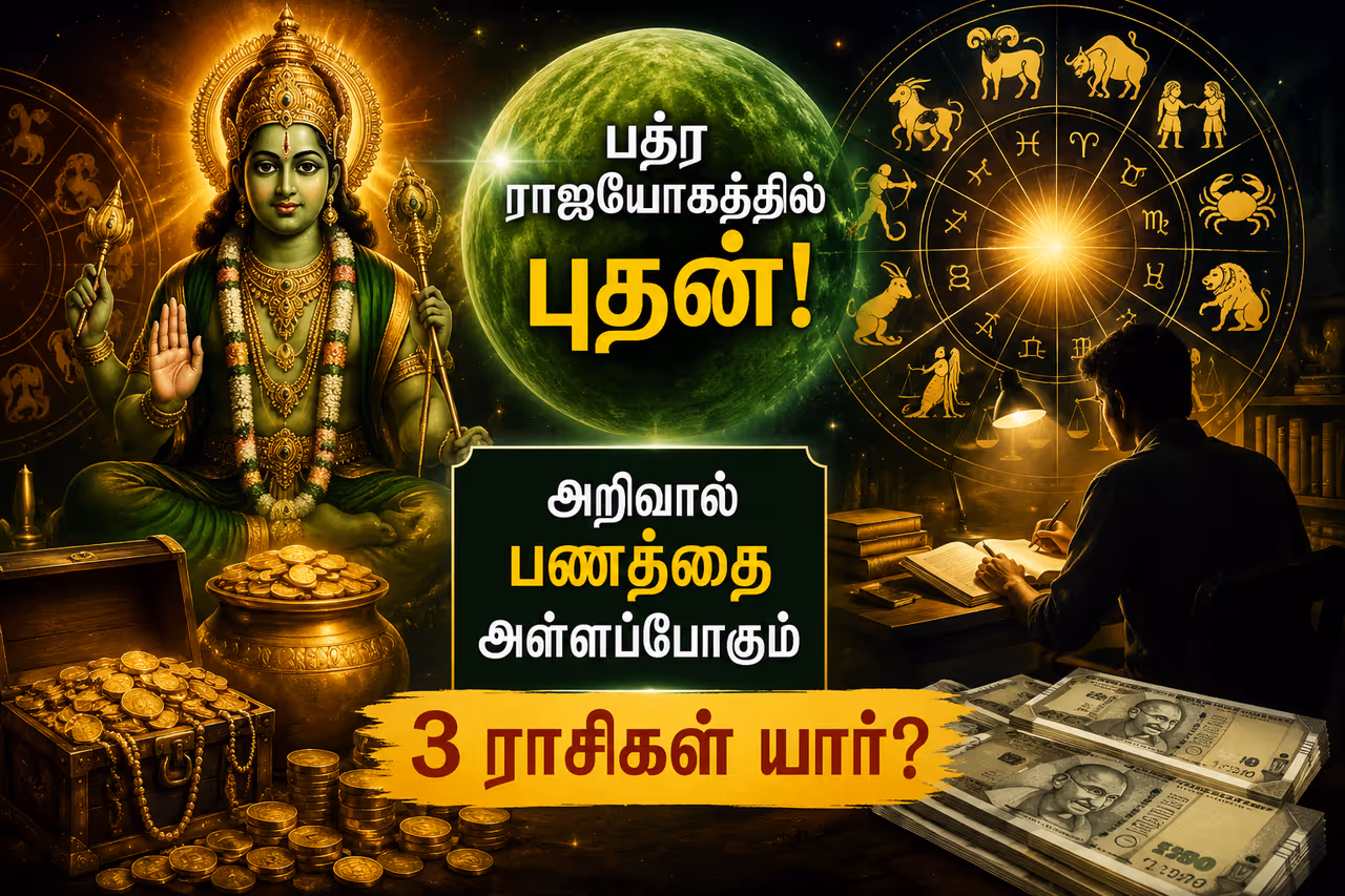 பத்ர ராஜயோகத்தில் புதன் அமர்ந்தால் அறிவால் பணம் அள்ளும் 3 ராசிகள்.. பத்ர ராஜயோகத்தில் புதன் அமர்ந்தால் அறிவால் பணம் அள்ளும் 3 ராசிகள்..