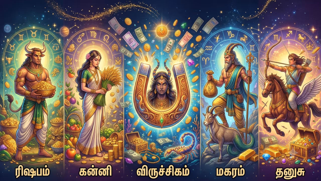 பணத்தை ஈர்க்கும் 5 ராசிக்காரர்கள் : பணத்தை ஈர்க்கும் 5 ராசிக்காரர்கள் :