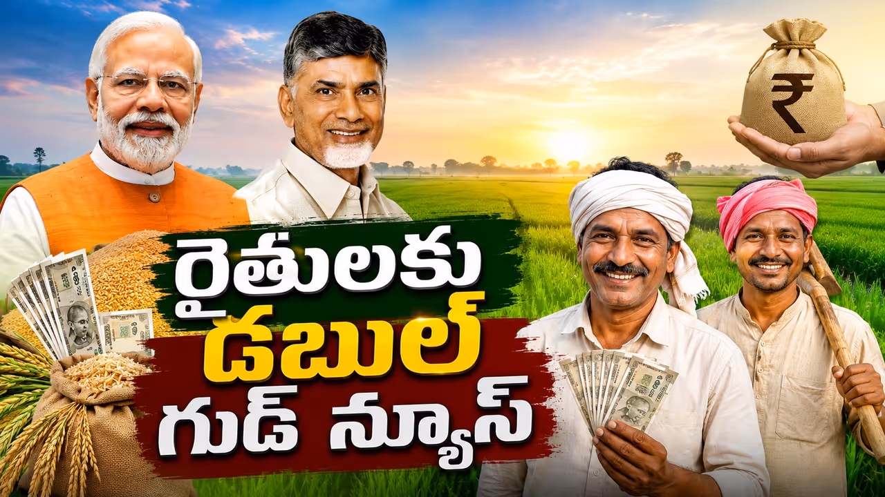 పండుగ పూట అన్నదాతలకు గుడ్ న్యూస్.. ఖాతాల్లోకి డబుల్ డబ్బులు పండుగ పూట అన్నదాతలకు గుడ్ న్యూస్.. ఖాతాల్లోకి డబుల్ డబ్బులు