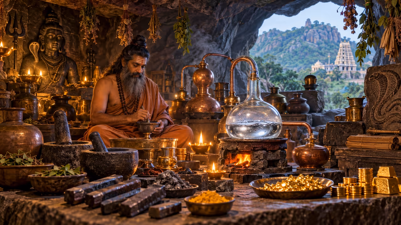 నల్లమల అడవుల్లో బంగారం తయారీ.. ఆచార్య నాగార్జునుడి రసవాద రహస్యం నల్లమల అడవుల్లో బంగారం తయారీ.. ఆచార్య నాగార్జునుడి రసవాద రహస్యం