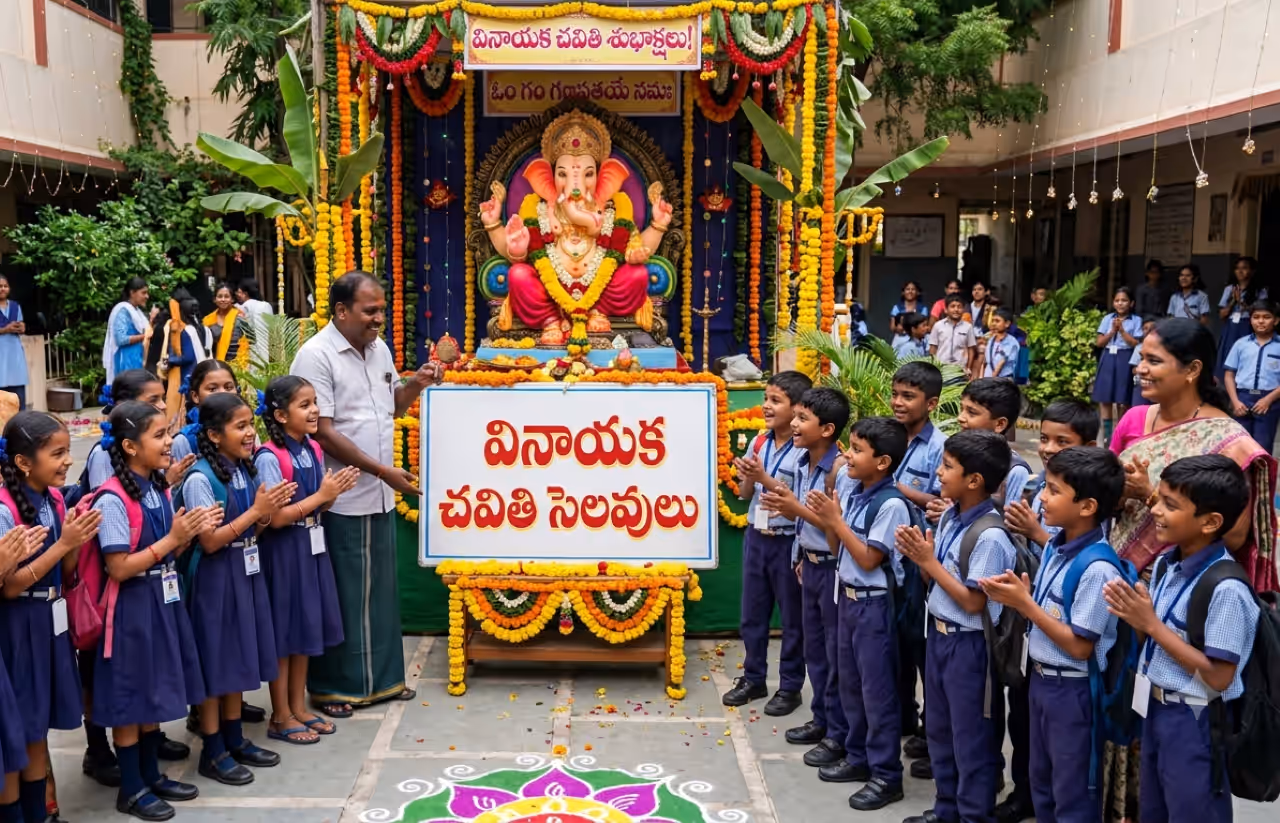 వినాయక చవితికి సెలవులే సెలవులు వినాయక చవితికి సెలవులే సెలవులు