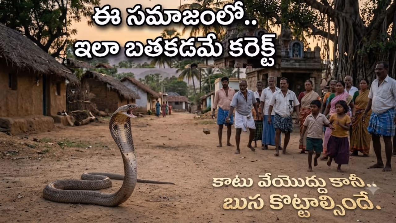 గ్రామస్థులను భయపెట్టిన పాము గ్రామస్థులను భయపెట్టిన పాము
