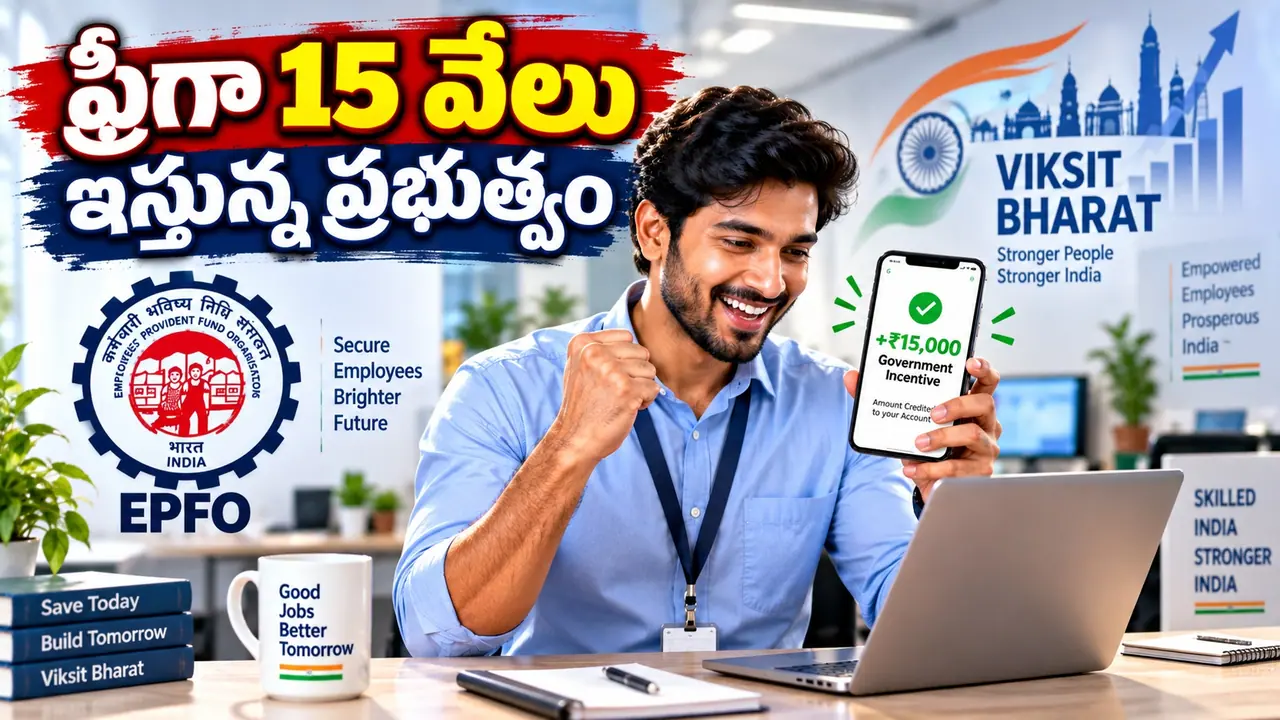 EPFO అదిరిపోయే అప్డేట్: ప్రభుత్వం ఇచ్చే రూ.15000 ఎలా పొందాలో తెలుసా! EPFO అదిరిపోయే అప్డేట్: ప్రభుత్వం ఇచ్చే రూ.15000 ఎలా పొందాలో తెలుసా!