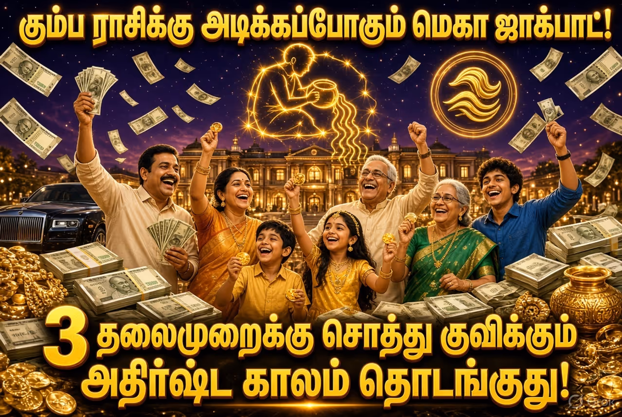 கும்ப ராசிக்கு அடிக்கப்போகும் ஜாக்பாட்.. கும்ப ராசிக்கு அடிக்கப்போகும் ஜாக்பாட்..