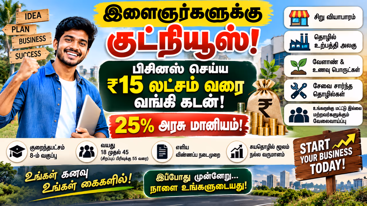 ரூ.15 லட்சம் வரை வங்கிக் கடன் ரூ.15 லட்சம் வரை வங்கிக் கடன்
