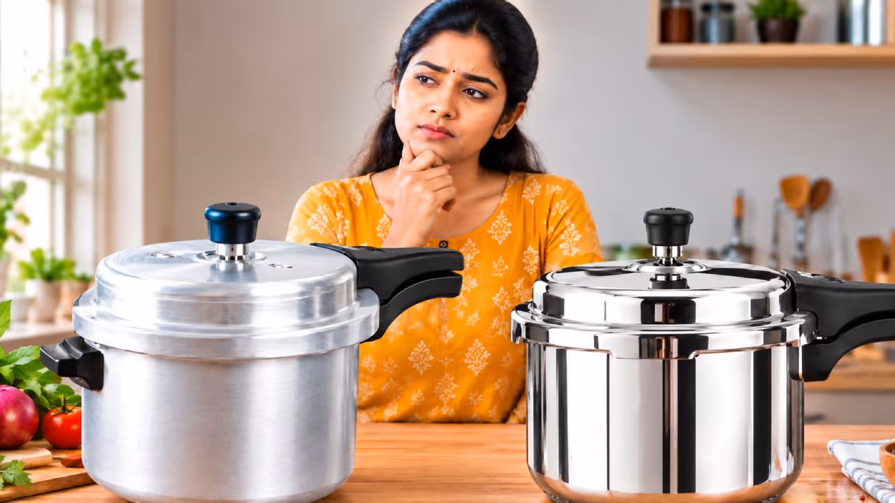 ॲल्युमिनियम की स्टेनलेस स्टील कुकर? ॲल्युमिनियम की स्टेनलेस स्टील कुकर?