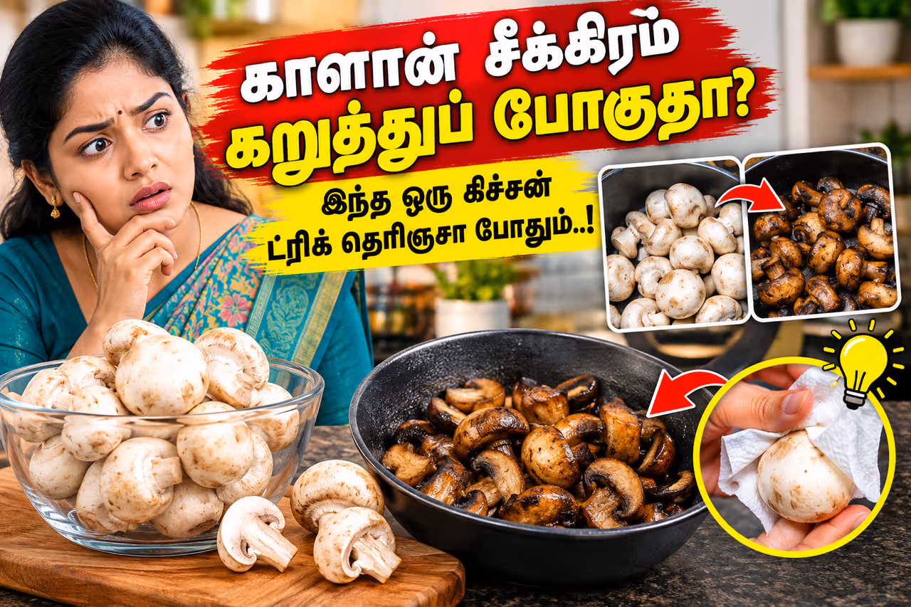 காளான் ஏன் சீக்கிரம் கறுத்துப் போகிறது? காளான் ஏன் சீக்கிரம் கறுத்துப் போகிறது?