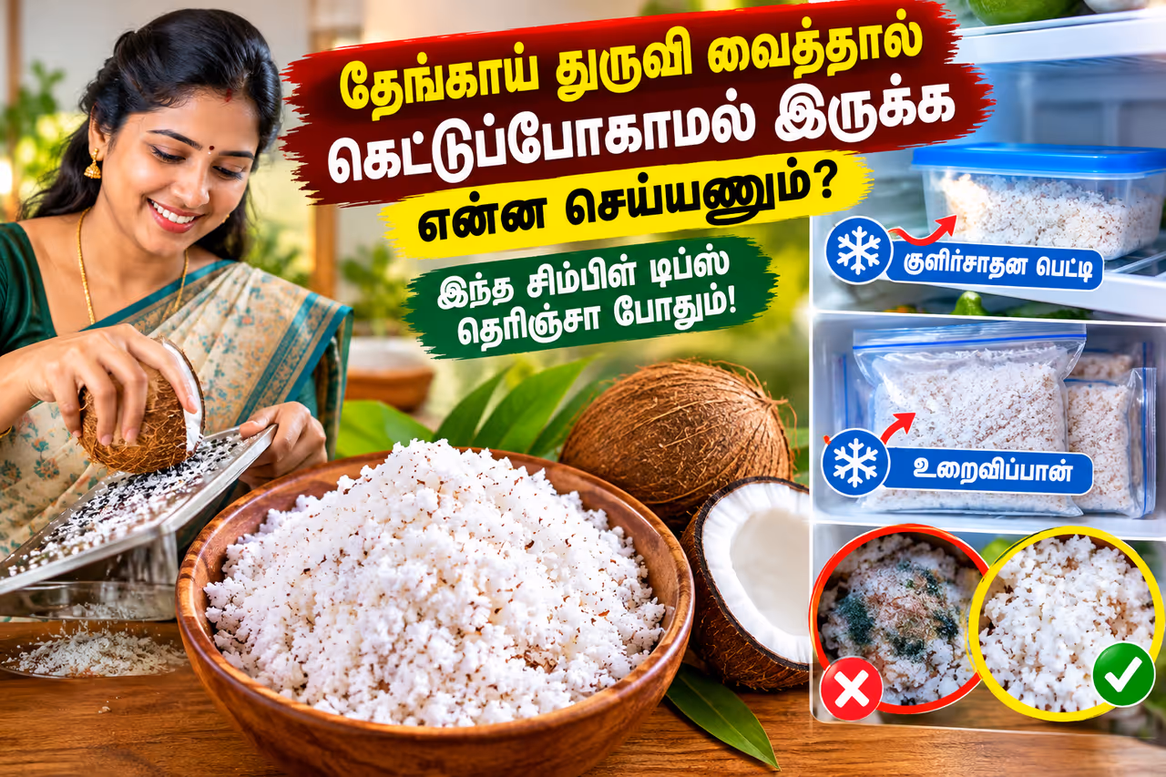 தேங்காய் கெட்டுப்போகாமல் இருக்க.. தேங்காய் கெட்டுப்போகாமல் இருக்க..