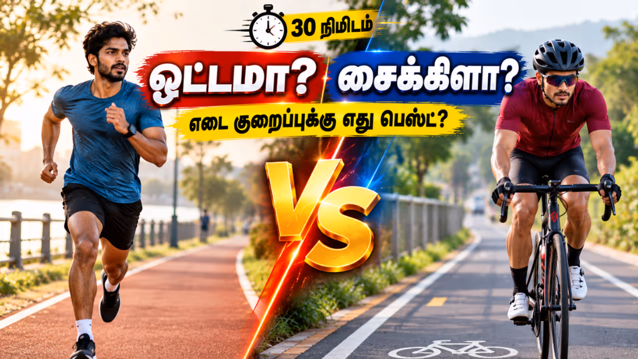 ஓடுவது vs சைக்கிள் ஓட்டுவது ஓடுவது vs சைக்கிள் ஓட்டுவது