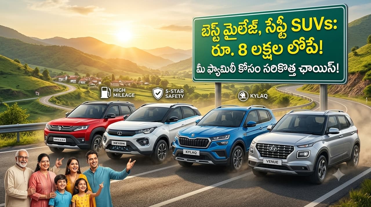 8 లక్షల బడ్జెట్లో ఫ్యామిలీ ఎస్యూవీ కొనాలా? టాప్ 4 ఆప్షన్స్ ఇవే 8 లక్షల బడ్జెట్లో ఫ్యామిలీ ఎస్యూవీ కొనాలా? టాప్ 4 ఆప్షన్స్ ఇవే
