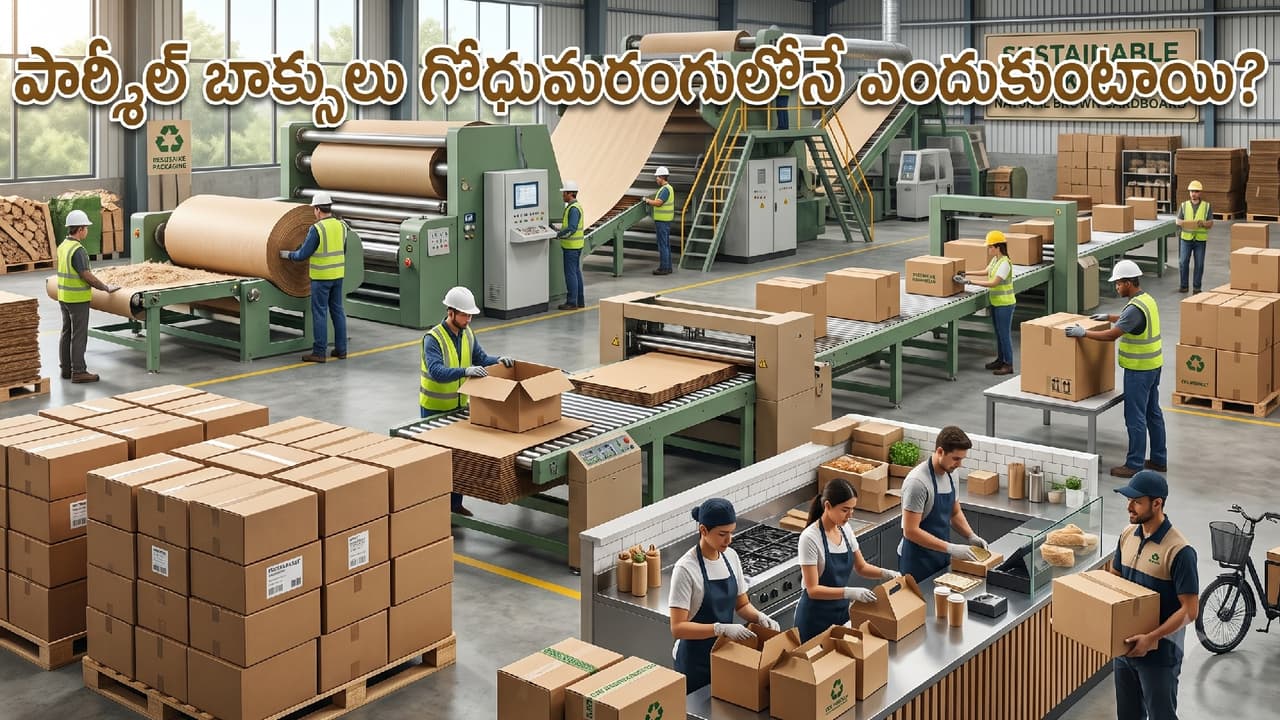 పార్సిల్ బాక్సులు గోధుమ రంగులోనే... పార్సిల్ బాక్సులు గోధుమ రంగులోనే...