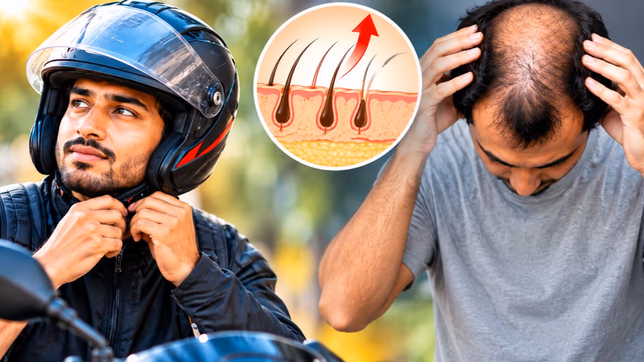 हेल्मेट वापरल्याने केस गळतात का? हेल्मेट वापरल्याने केस गळतात का?