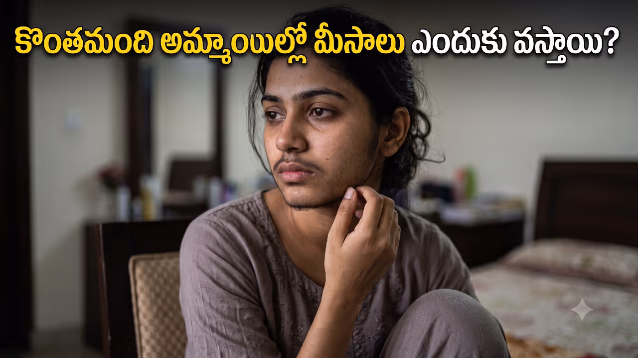 అమ్మాయిలకు మీసాలు ఎందుకు వస్తాయి? అమ్మాయిలకు మీసాలు ఎందుకు వస్తాయి?