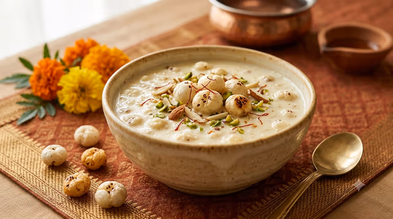 Navratri 2026: How to Make Creamy and Delicious Makhana Kheer at Home? Navratri 2026: How to Make Creamy and Delicious Makhana Kheer at Home?