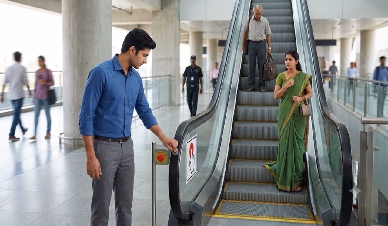 எஸ்கலேட்டரில் எதை செய்ய வேண்டும்? எதை தவிர்க்க வேண்டும்? எஸ்கலேட்டரில் எதை செய்ய வேண்டும்? எதை தவிர்க்க வேண்டும்?