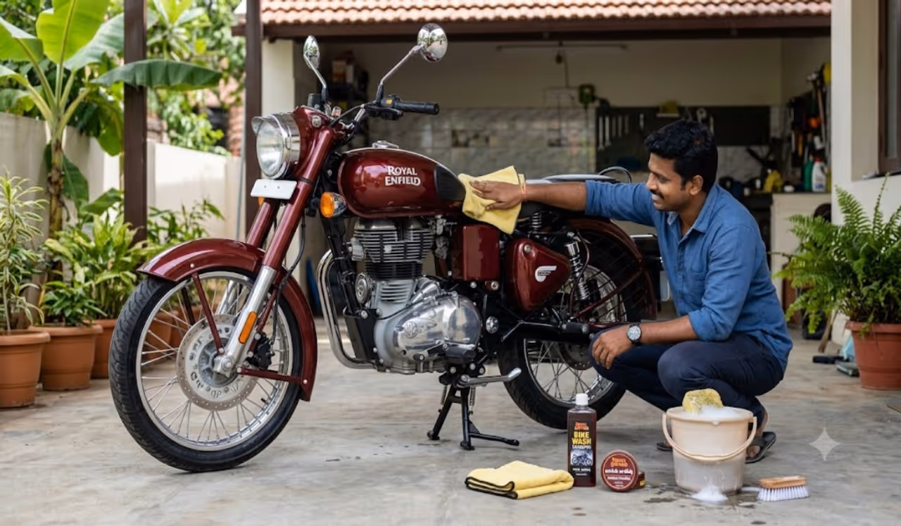 எத்தனை வருஷமானாலும் பைக் புதுசாக ஜொலிக்க வேண்டுமா? எத்தனை வருஷமானாலும் பைக் புதுசாக ஜொலிக்க வேண்டுமா?