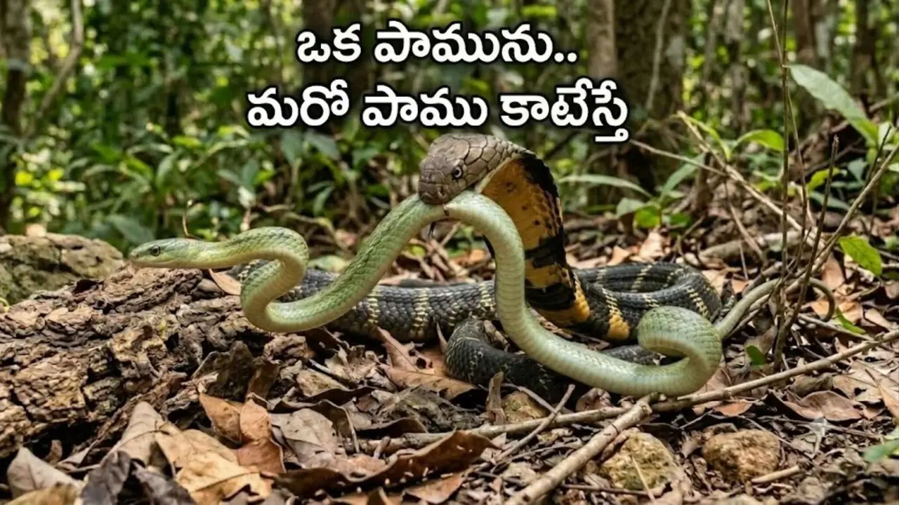 ఒక పాము మరో పామును కాటేస్తే ఏమవుతుంది? ఒక పాము మరో పామును కాటేస్తే ఏమవుతుంది?