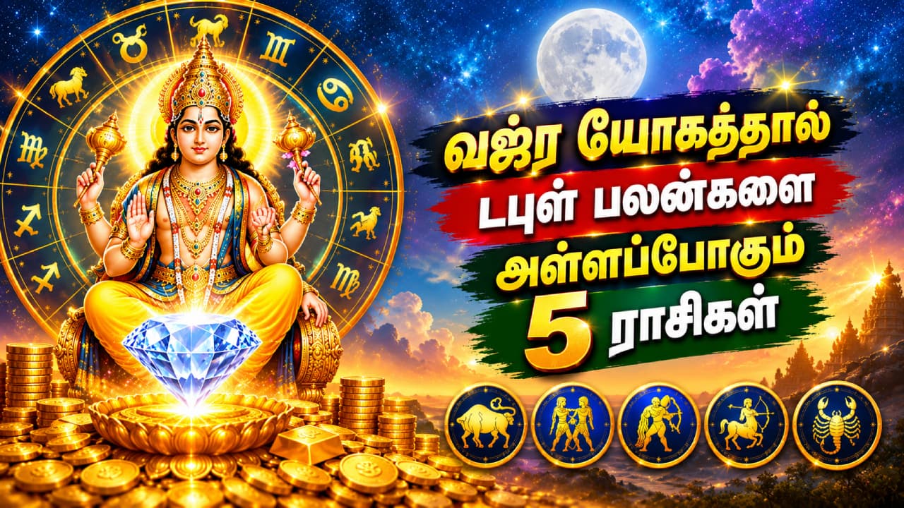 வஜ்ர யோகத்தால் டபுள் பலன்களை அள்ளப்போகும் 5 ராசிகள் வஜ்ர யோகத்தால் டபுள் பலன்களை அள்ளப்போகும் 5 ராசிகள்
