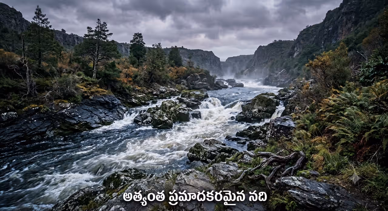 ప్రమాదకరమైన నది.. ప్రమాదకరమైన నది..