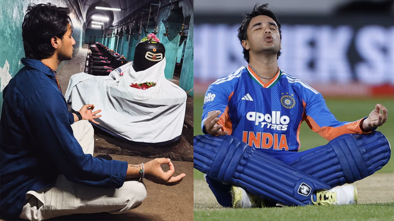 अभिषेक शर्मा 40 दिन पहले भी दिखे थे ध्यान मुद्रा में अभिषेक शर्मा 40 दिन पहले भी दिखे थे ध्यान मुद्रा में