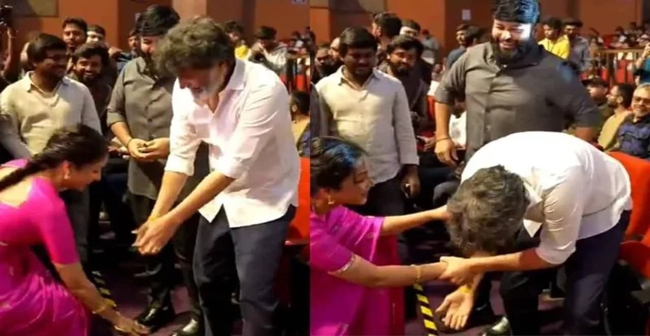 శ్రీనిధి కాళ్లు మొక్కబోయిన త్రివిక్రమ్! శ్రీనిధి కాళ్లు మొక్కబోయిన త్రివిక్రమ్!