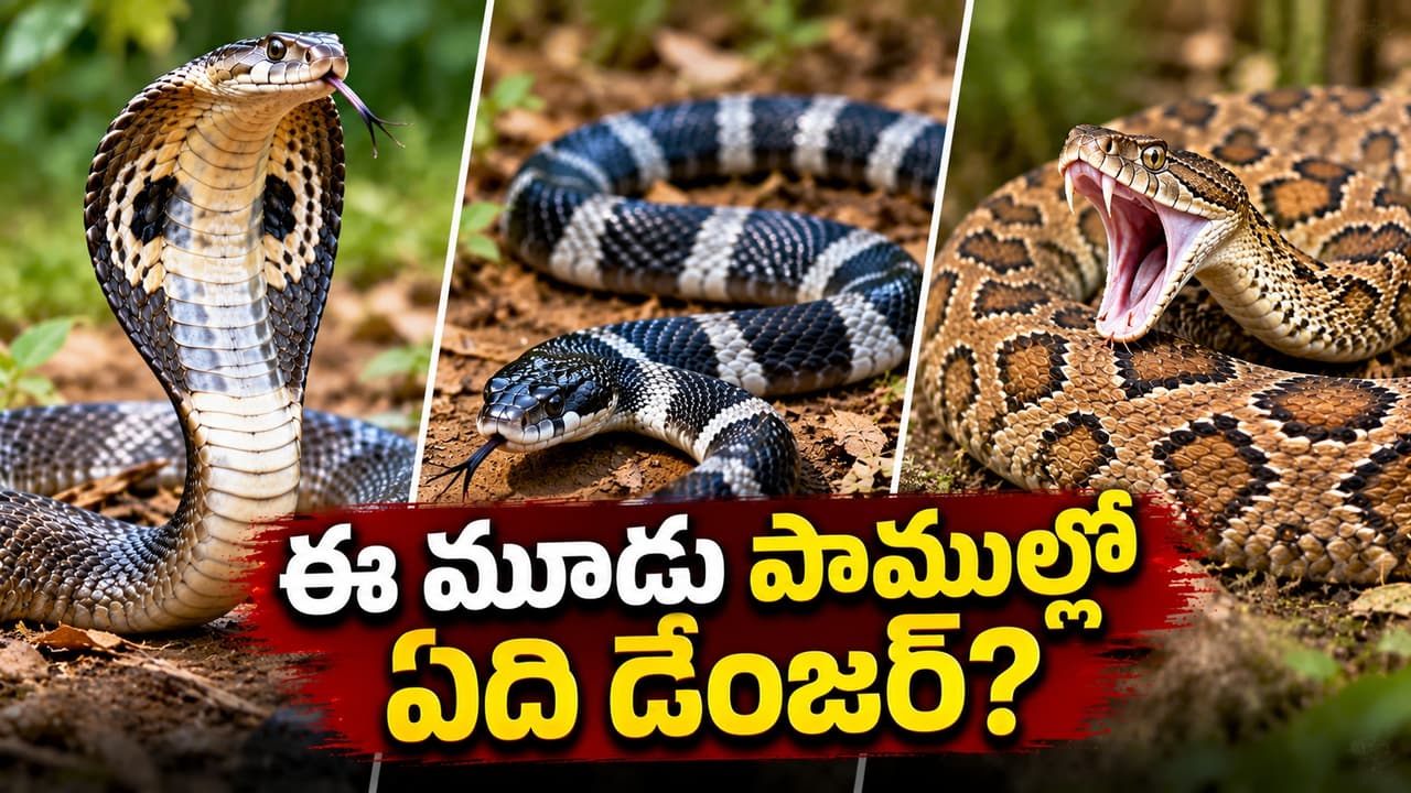 కట్లపాము vs నాగుపాము vs రక్తపింజరి: పాము కరిస్తే ఏం జరుగుతుంది? కట్లపాము vs నాగుపాము vs రక్తపింజరి: పాము కరిస్తే ఏం జరుగుతుంది?