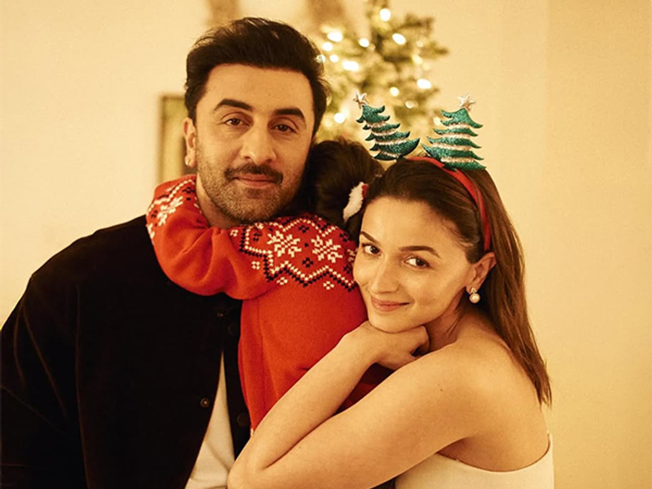 Alia Bhatt, Ranbir Kapoor with Raha